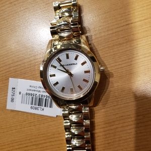 Karl Lagerfeld gold watch